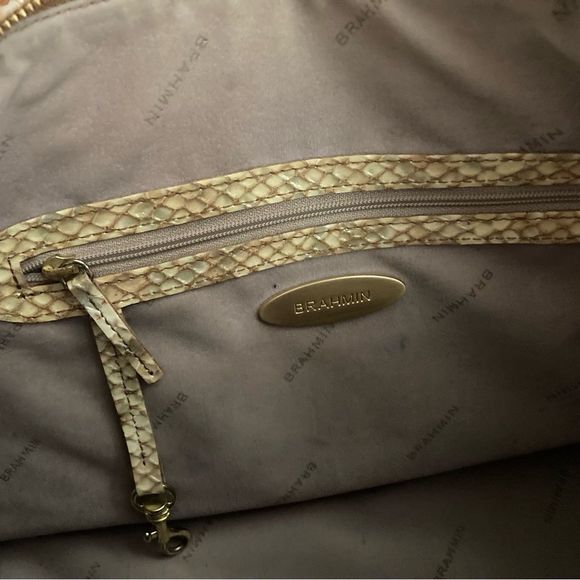 Brahmin Dome Satchel Snakeskin Embossed - Picture 8 of 11